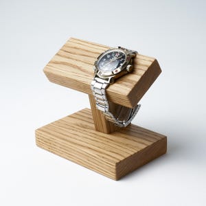Support de montre en chêne pour 2 montres-bracelets, support de montre en bois pour hommes