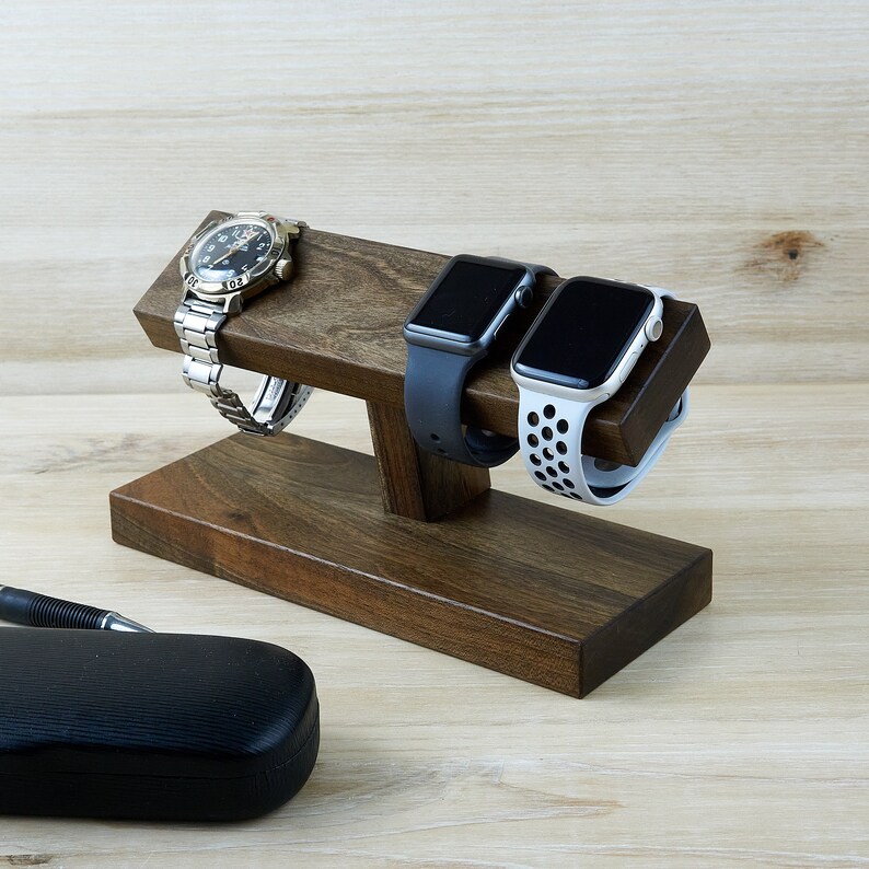 Wrist Watch Stand Holder Gift Anniversary Wood Watch Display Etsy Sweden