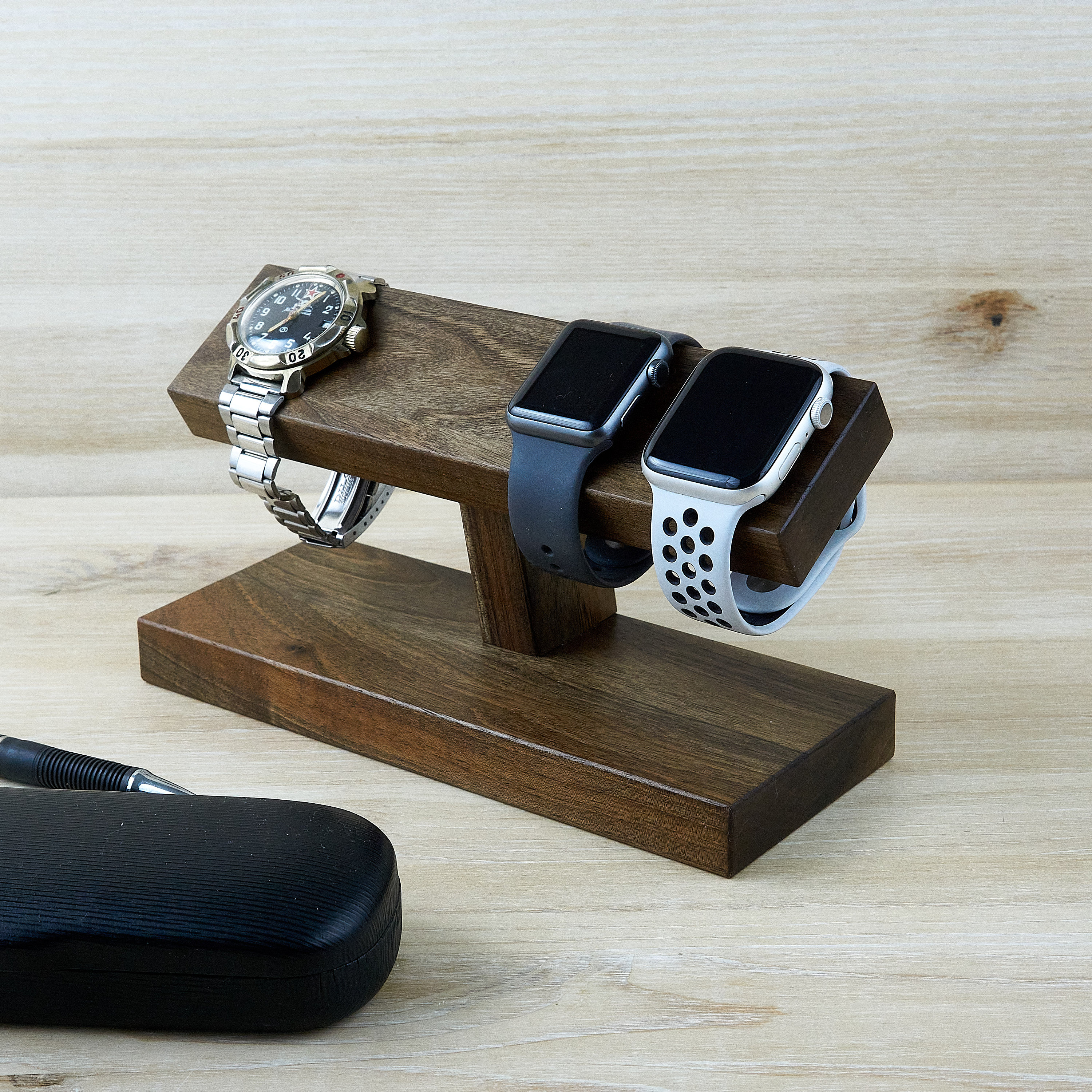 Wrist Watch Stand Holder Gift Anniversary Wood Watch Display Stand Etsy Canada