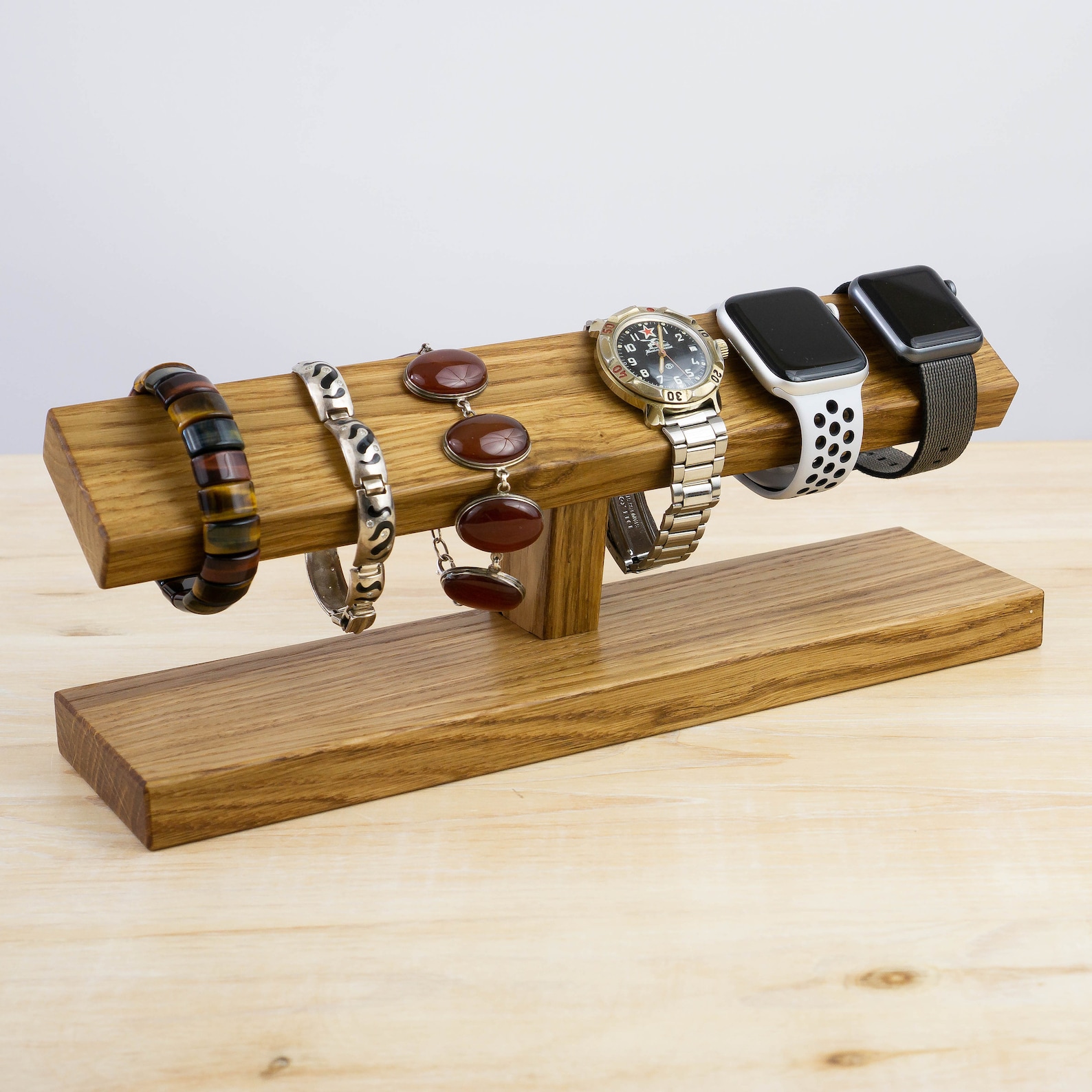 Wooden Watch Stand for Six Wristwatches Watch and Bracelet Etsy