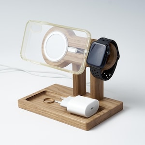 MagSafe dock stand for iPhone, Apple Watch, and AirPods, wireless charger for Apple accessories