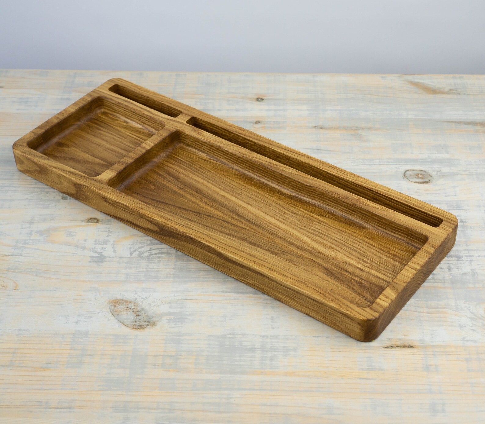 Wood Desk organizer tray Office organization Phone stand Desk Etsy