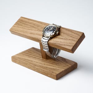 Wooden stand for 4 wristwatch, men's watch display box