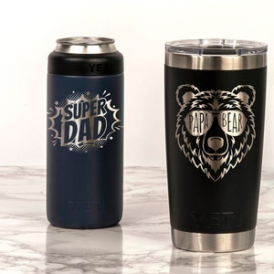 Engraved Dad YETI tumbler with Lid / Personalized YETI travel mug with Lid for Father / Custom 30oz Cup for Stepdad