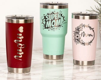 Personalized Mom YETI 30oz / 20oz tumbler with Lid / Laser Engraved YETI travel mug with Lid for Mother / Laser Engraved Cup for Stepmom