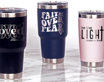 Personalized Faith YETI 30 oz / 20 oz tumbler with Magslider Lid / Laser Engraved Authentic YETI / Custom Name Cup for Christmas Gift