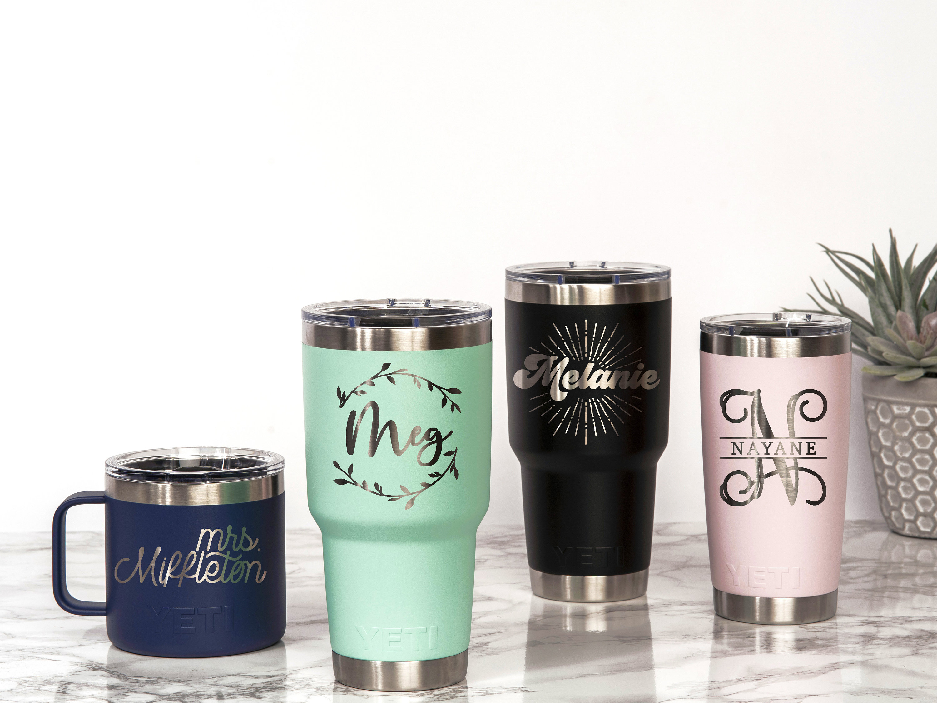 Large Yeti Tumbler Monogrammed – shopthemarketplacepcb