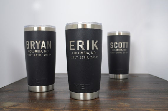 engraved yeti tumbler 20 oz