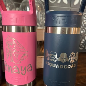 Copas Disney YETI personalizadas / Niños Marvel Vacation Rambler Jr / Regalo de cumpleaños de princesa grabado de 30 oz / Regalo de Navidad personalizado de Star Wars imagen 3