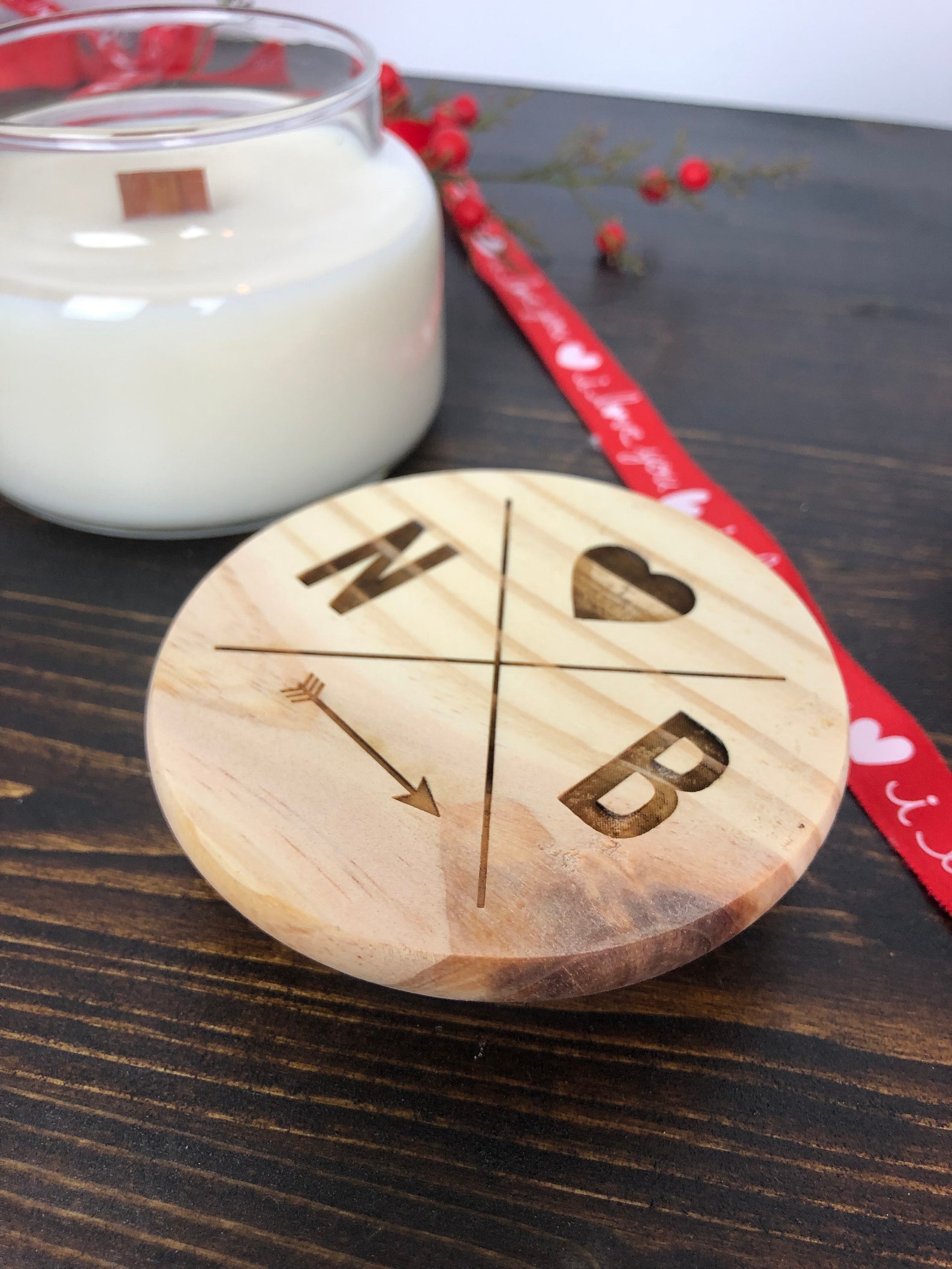 Custom Engraved Candles / Personalized Gift Idea/ Wood Wick Etsy