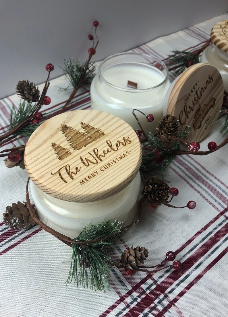 Custom Engraved Candles / Personalized Gift Idea/ Wood Wick Etsy