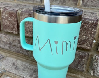 Personalized Handwritten YETI Rambler / Custom Engraved Coffee Cup for Mom and Dad / Grandma and Grandpa / Child Handwriting Christmas Gift