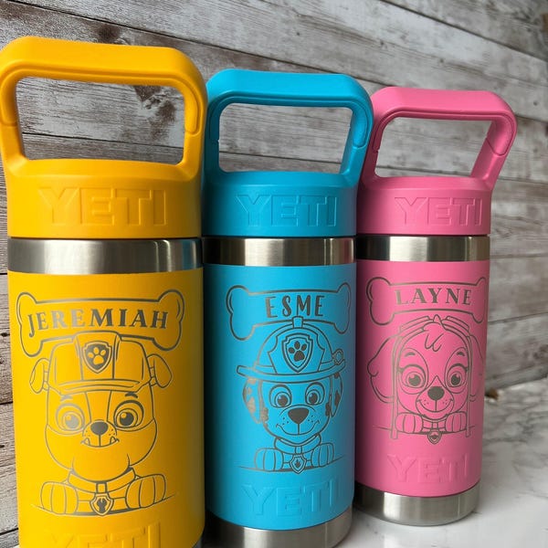 Personalized Paw Patrol YETI Jr. Water Bottle, Engraved Kids Gift