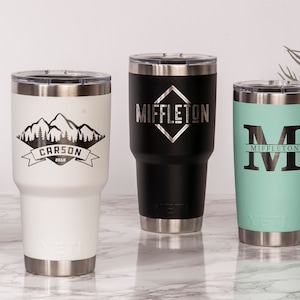 PERSONALIZED Authentic 30 oz Yeti Travel Mug - LASER ENGRAVED