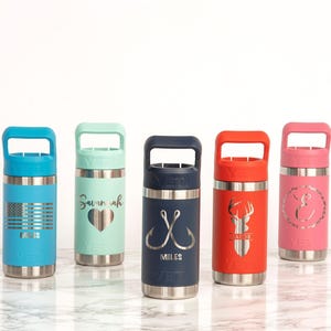 Personalized YETI Jr Kids Water Bottle, Engraved Sports Camp Bottle