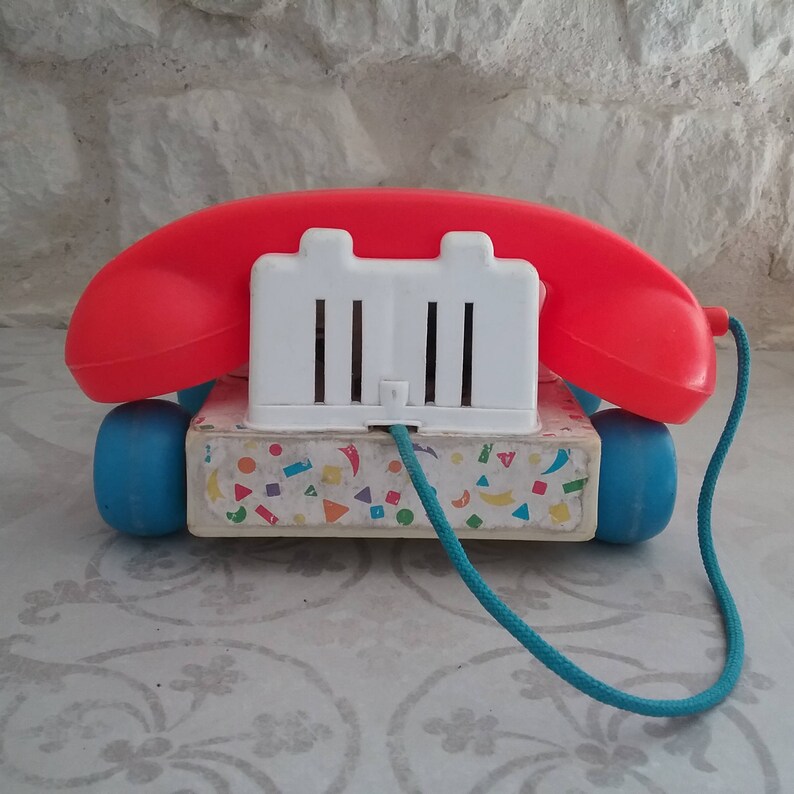 Vintage Toy Fisher Price Phone from 1961 Made in England Etsy