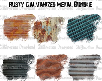 Rusty Galvanized Metal Bundle distressed shabby rustic antique Sublimation Design Metal Background PNG  Download Crop Shape Transparent