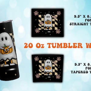 3D Inflated Puff Halloween Tumbler Wrap, Tumbler, Halloween Tumbler, 3D Tumbler Wrap, 20oz Skinny Tumbler, Pumpkin Spooky Season Tumbler PNG