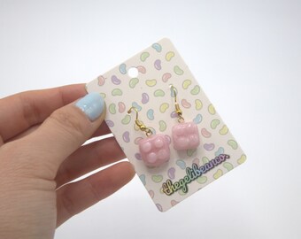 Pastel Pink Lego Earrings