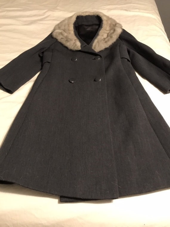 Vintage Marshall Field’s Sycamore Dark Gray Coat F