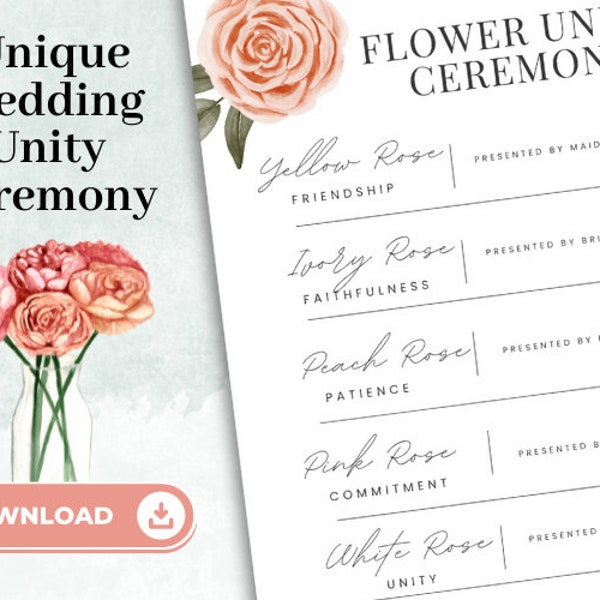Wedding Unity Ceremony with Flowers | Non-Traditional Wedding, Floral, Boho, Farm Wedding, Country Wedding
