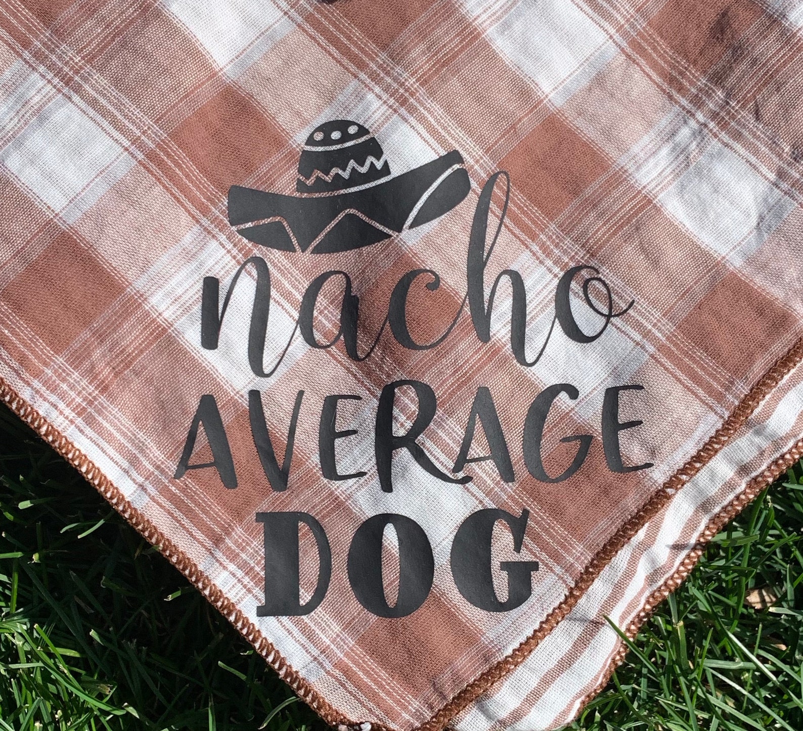 Dog Bandana Funny Sayings Personalize Plaid One Size Etsy