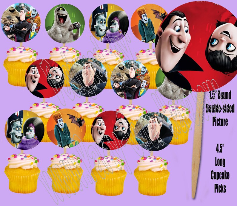 Hotel Transylvania Cupcake Picks One Dozen 12 Pcs Cake Etsy