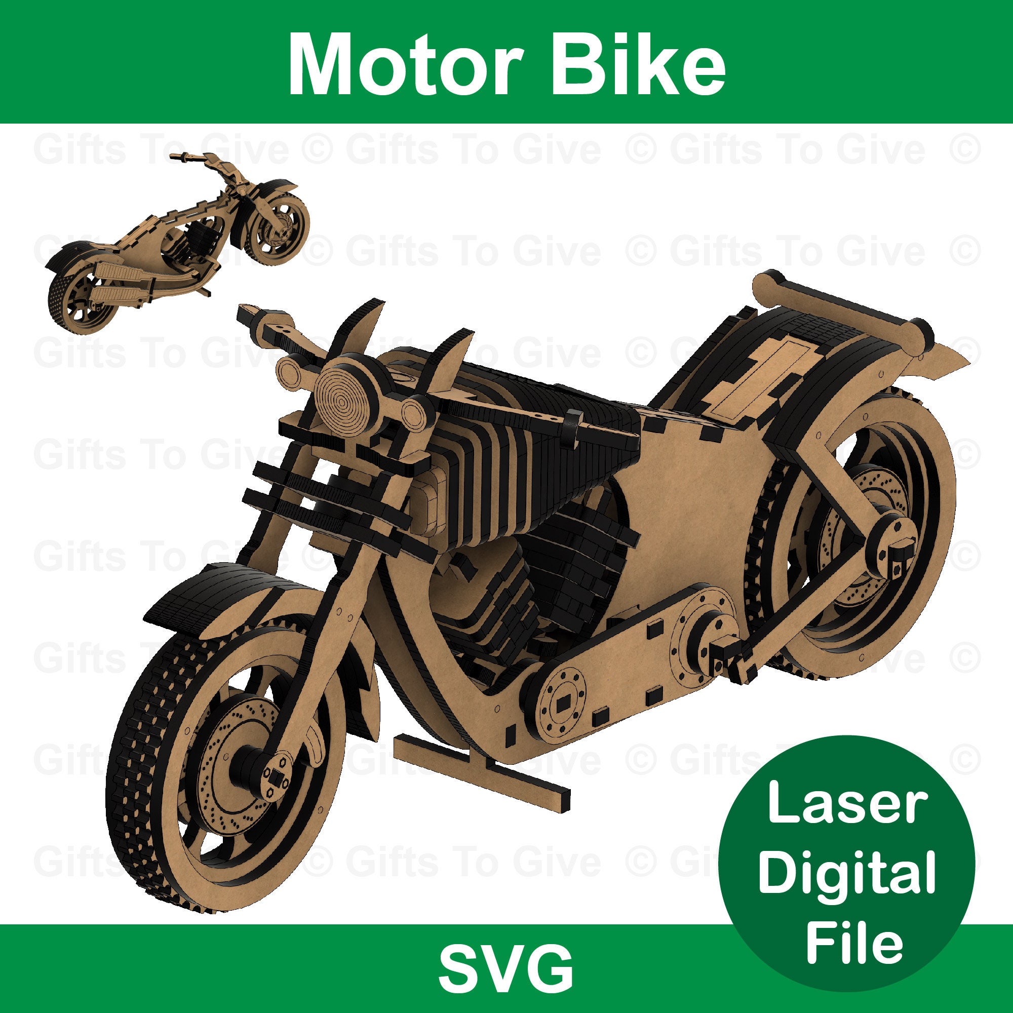 Motor Bike Laser Cut File for SVG Cutting Craft Etsy Australia