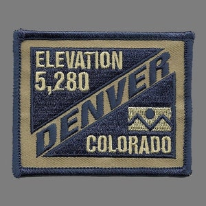 Denver Colorado Patch – CO Patch – Elevation 5,280 Colorado Souvenir – Travel Patch – Iron On – Applique Ski Resort Ski Patch