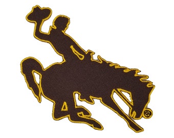 Wyoming University Cowboys Horse Vintage Sew On 3 Circular Patch