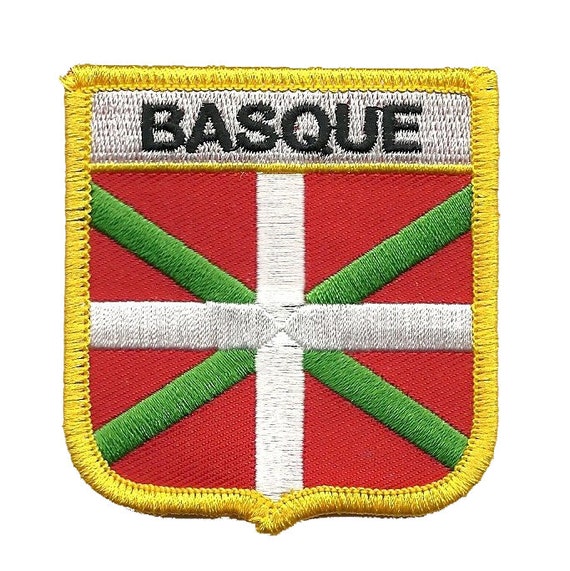 Ecusson personnalisé prénom & croix basque ,patch croix basque brodé à  coudre