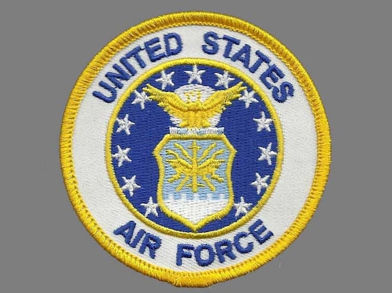 U S AIR FORCE RETIRED  Iron On Patch Military Patriotic Honor