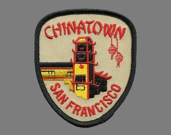 San Francisco Patch – China Town – California Patch Souvenir Iron On Applique or Embellishment SF CA Travel Patch 3.25"