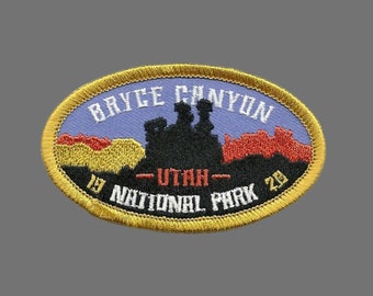 Bryce Canyon National Park – Utah Travel Patch Iron On – UT Souvenir Patch – Embellishment Applique – 3″ Badge Accessory