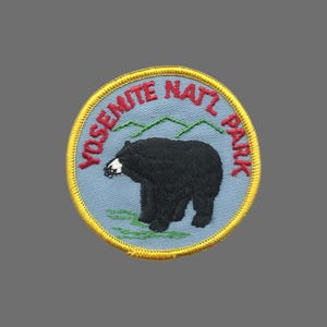 Vintage Yosemite National Park Patch Black Bear Souvenir Embroidered SEW ON