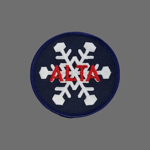 Utah Patch – Alta UT Ski Area – Travel Patch Iron On – UT Souvenir Patch – Resort Logo Embellishment Applique – 3″