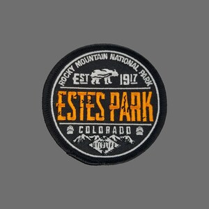 Colorado Patch – Rocky Mountain National Park Colorado Souvenir – Travel Patch Iron On Applique Estes Park CO Patch Embellishment 3&quot; Circle