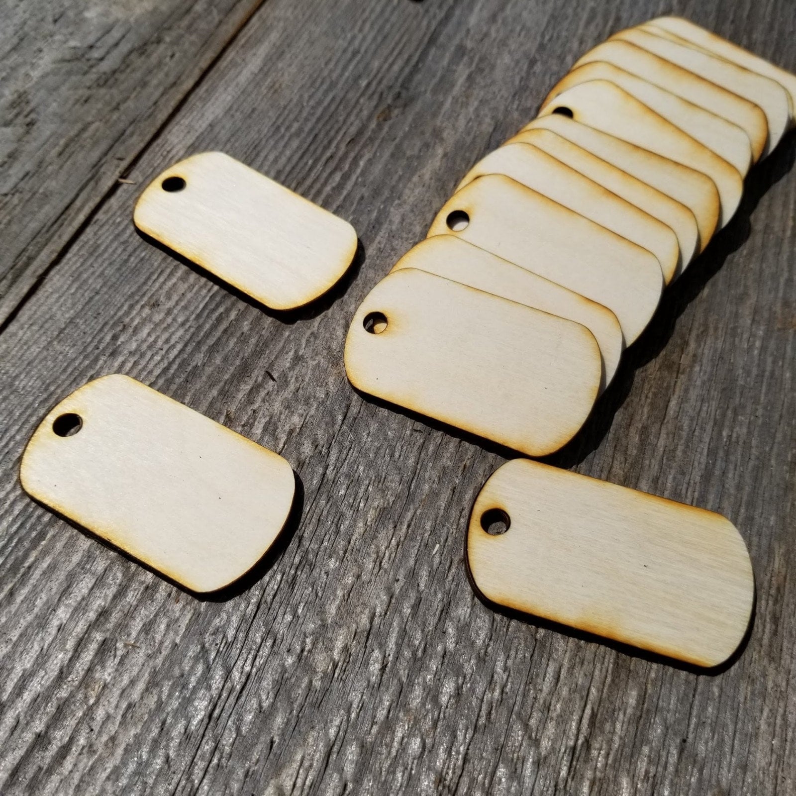 Dog Tag Blanks 2 Inch Wood Cutout Unfinished Wood Lot of Etsy