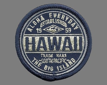 Hawaii Patch – Big Island HI Souvenir Aloha Everyday Travel Patch – Iron On – Applique 2.25"" Island Embellishment