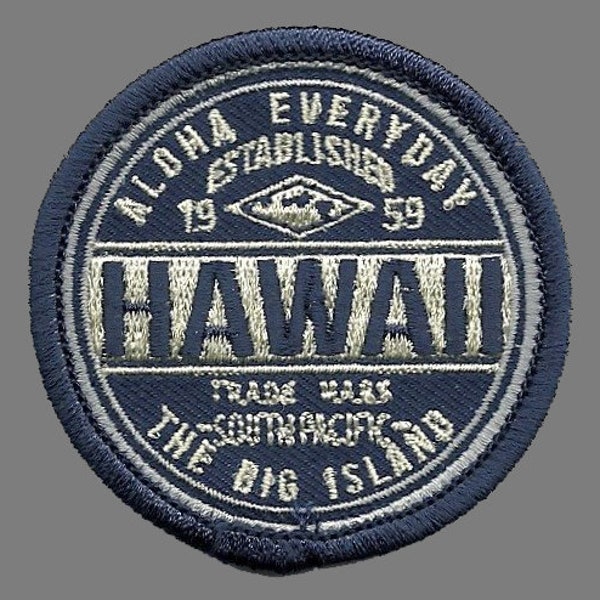 Hawaii Patch – Big Island HI Souvenir Aloha Everyday Travel Patch – Iron On – Applique 2.25"" Island Embellishment