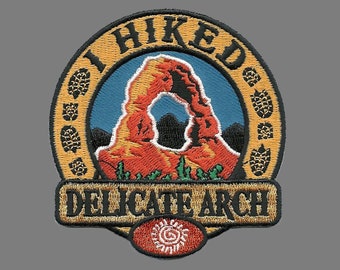 Utah Patch – I Hiked Delicate Arch – Arches National Park – Travel Patch Iron On – UT Souvenir Patch – Moab Utah – 2.75″ Travel Gift