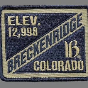 Breckenridge Colorado Patch – Ski Patch- CO Ski Resort Patch – Elevation 12,998 Colorado Souvenir – Travel Patch – Iron On – Applique