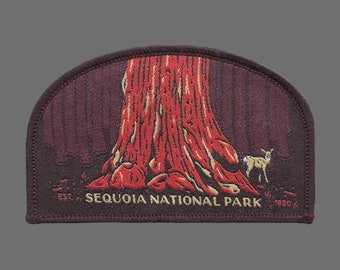 California Patch – Sequoia National Park - Travel Patch – Souvenir Patch 3.75" Iron On Sew On Embellishment Applique