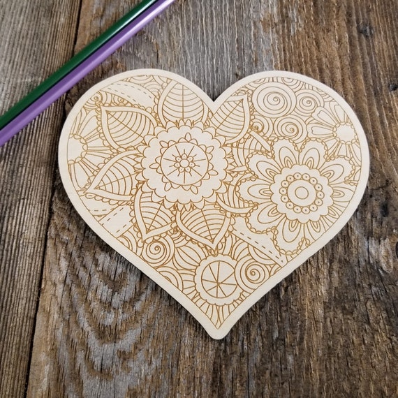 Color Your Own Wood Art ONLY DIY - Wood Trivet - Coloring Project