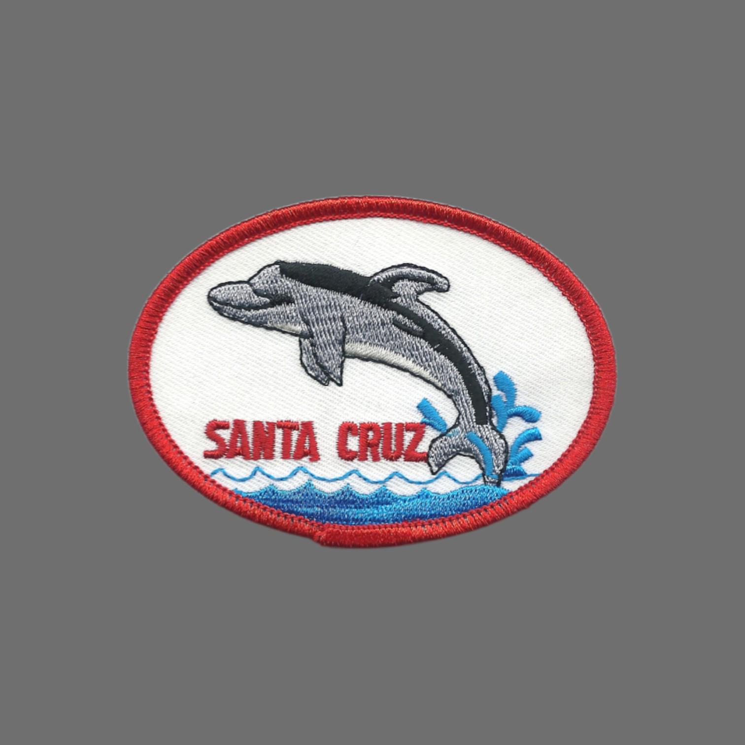 Santa Cruz Dolphin Souvenir Embroidered Patch Iron on CA Souvenir