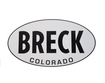 Breckenridge Colorado Decal – Breck Ski Decal- CO Resort Sticker – Colorado Souvenir – Travel Sticker 5" Oval Travel Gift