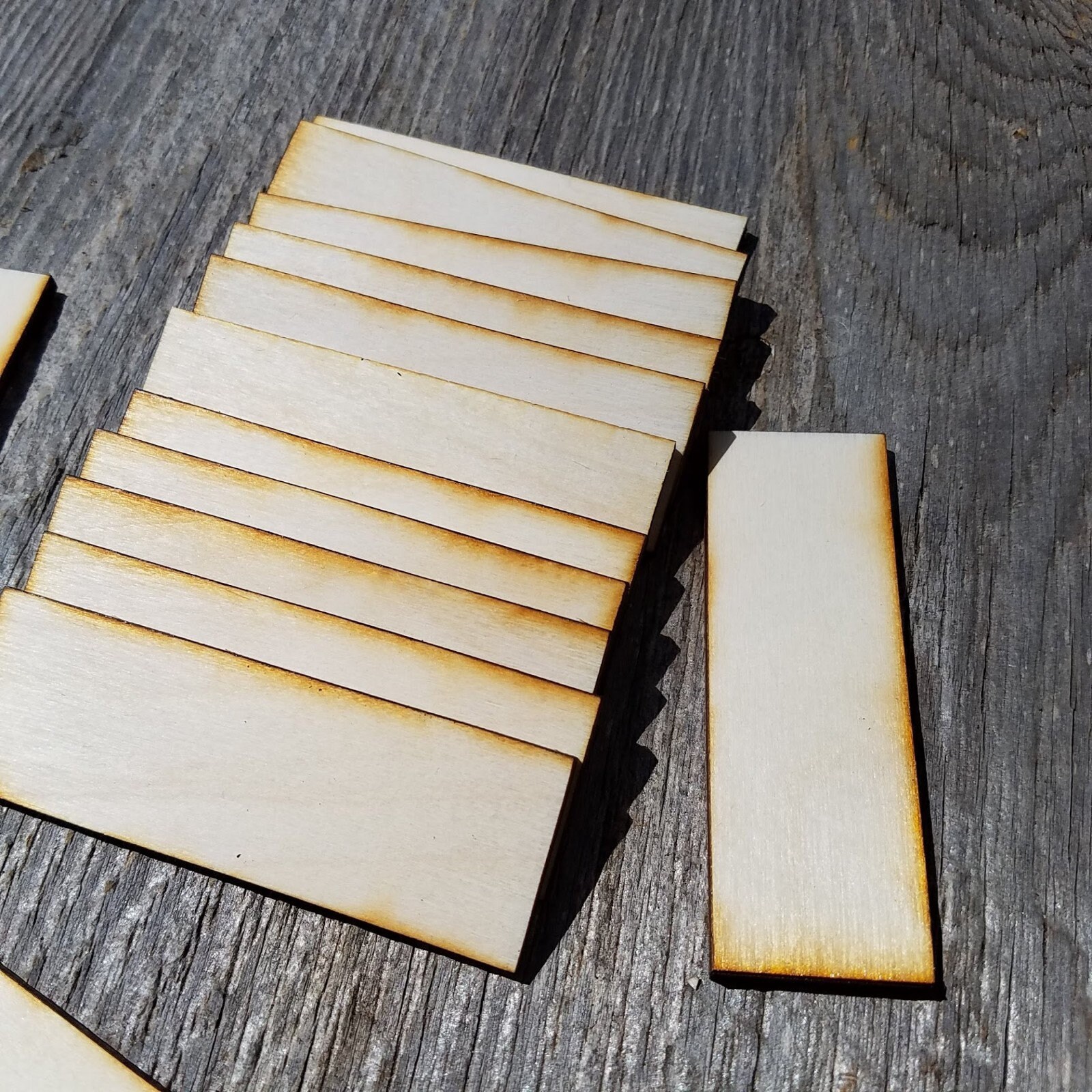 Wood Cutout Rectangles 3 Inch Unfinished Wood Lot of 12 Etsy