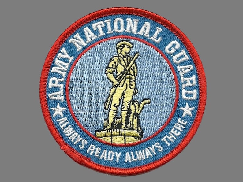 Army National Guard Patch \u2013 Always Ready Always There Travel Patch Iron On \u2013 Embellishment or Applique Uniform Badge