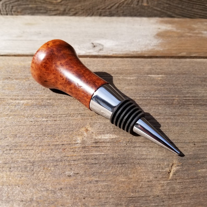 Wood Wine Stopper Redwood Rustic Redwood Burl Hand Turned Etsy