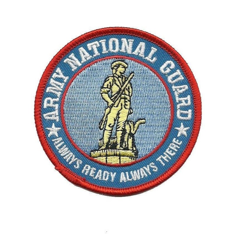 Army National Guard Patch \u2013 Always Ready Always There Travel Patch Iron On \u2013 Embellishment or Applique Uniform Badge